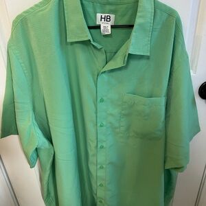 Men's Casual Light Green Button Down Shirt